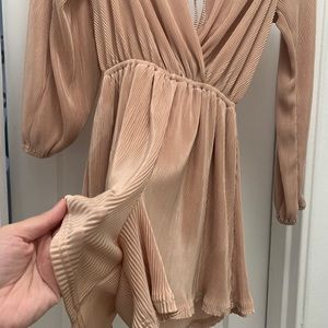 ASTR Clothing Metallic Blush Romper